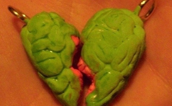 Bff Zombie Heart Key Chains