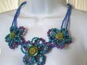 Colourful Chunky Beaded Flower Necklace