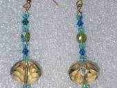 Yellow And Blue Earrings