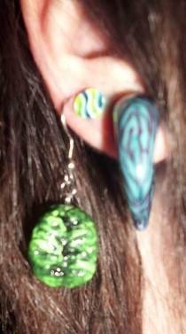 Zombie Brain Earrings 
