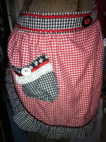 Vintage Look Gingham Apron