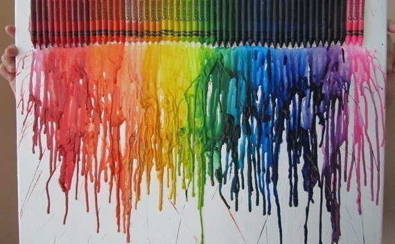 Melted Crayon Art