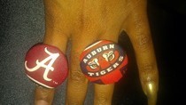 Auburn And Alabama Rings