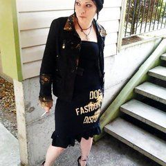 Flirty Upcycled T Shirt Skirt With Ruffle