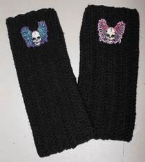 Rocken' Skull Fingerless Gloves