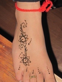Henna Foot Design.