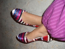 Stripey Ribbon Shoes
