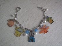 Tea Time Shrink Plastic And Bead Bracelet