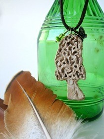 Morel Mushroom Necklace