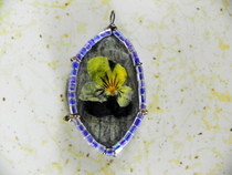 Flower Pressed Rock Pendant