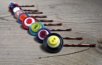 Button Bobby Pins