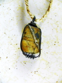 Wire Wrapped Beach Rock Necklaces
