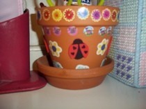 Decorated Flower Pot