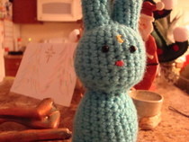 Kokeshi Style Moonbunny Amigurumi