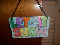 Let It Snow Door Hanger