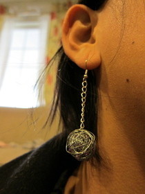 Wire Ball Earrings