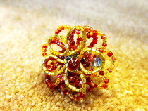 Beaded Flower Ring