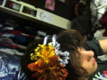 Paint Splattered Flower Headband
