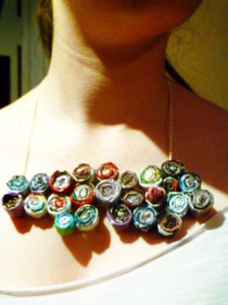 Recycled Magazine Necklace