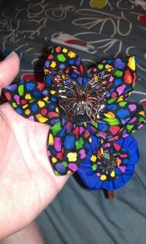 Multi Coloured Butterfly Head Piece.