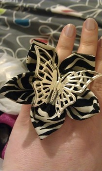 Kanzashi Ring With Butterfly.