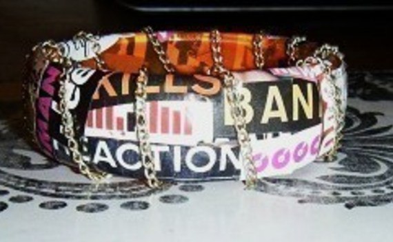Magazine Collage Bangle