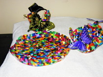 Butterfly Bead Bowls And Tray