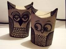 Toilet Paper Roll Owls