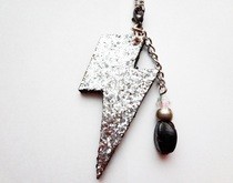Silver Lightning Bolt Pendant