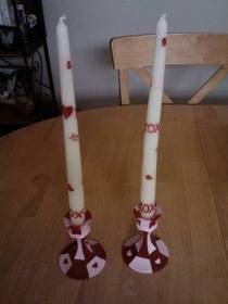 Easy, Cute V Day Candle Sticks