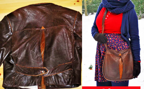 Leatherbag From Old Leatherjacket Refashion