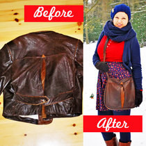 Leatherbag From Old Leatherjacket Refashion