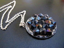 "Studded" Rhinestone Bottlecap Pendant
