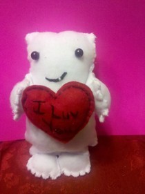 I Luv You Valentine's Dr Who Adipose Plushie