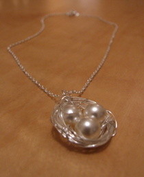 Pearl Birds Nest Necklace