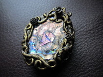 Gold Antique Mirror Pendant