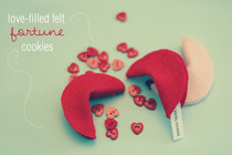 Love Filled Felt Fortune Cookies!