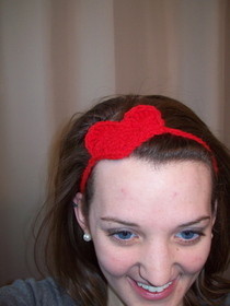 Crochet Heart Headband