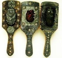 Some Of My Polymer Clay Work... Some Steampunk, Owls, Goth,...