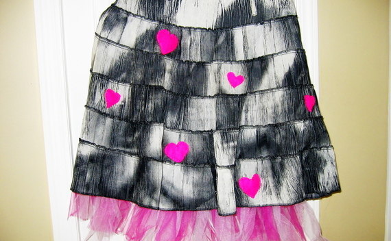 Up Cycled Sweet Heart Skirt
