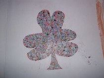 Plaid Shamrock Drawing