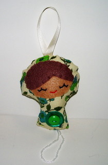 Green And Blue Dotee Doll