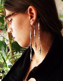 Ear Wrap With Paper Beads