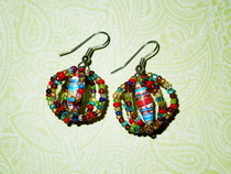 Beaded Paper Earrings