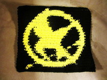 Crochet Hunger Games Pin Square
