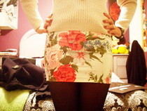 Floral Bodycon Skirt
