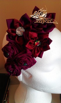 Burgandy Head Piece.