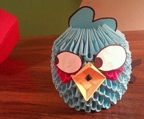 Blue Angry Bird Paper Craft