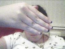 Katy Perry Blue French Tipped Nails