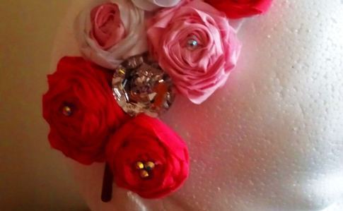 Rolled Roses And Diamantes.